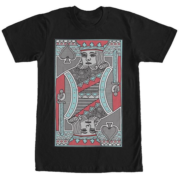 

lost gods striped king playing card mens graphic t shirt light tee shirt