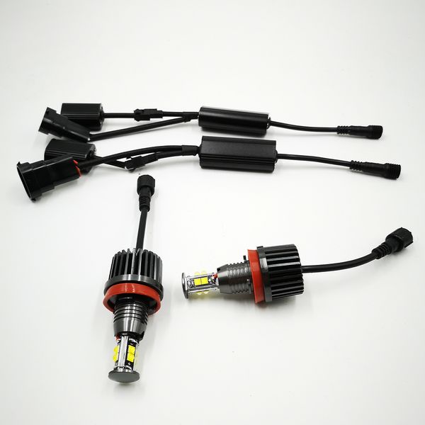 

2pcs/1set 2x40w 80w e92 h8 led angel eyes led marker lights canbus for bmw x5 e70 x6 e71 e90 e91 e92 m3 e89 e82 e87 headlight