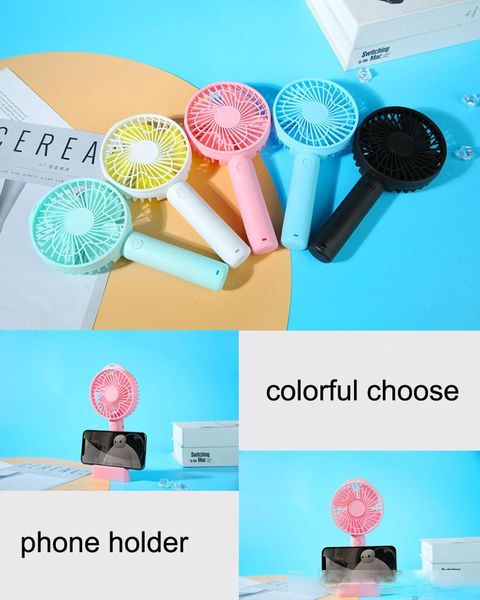 

portable hand air cooling fan usb rechargeable handheld desk mini quiet colorful fan with retail packing for birthday holiday gifts