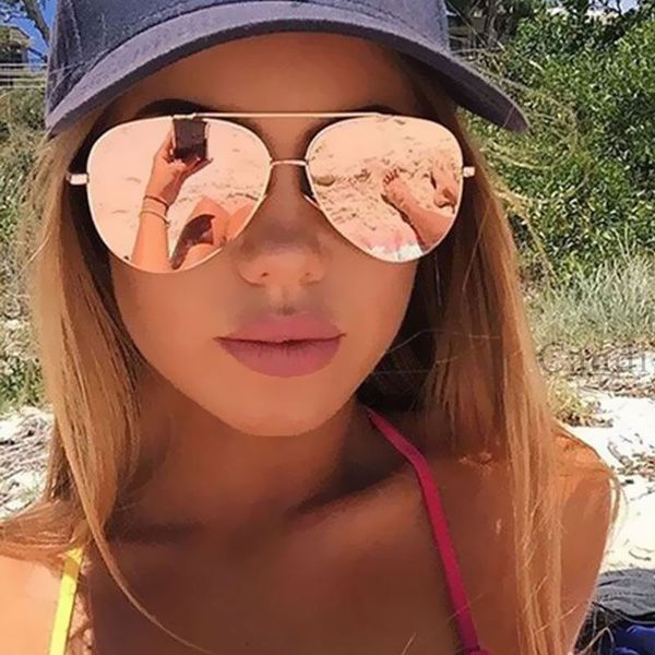 

2020 aviation sunglasses women brand designer pilot sunglass women female men sun glasses for mirror sunglass, White;black