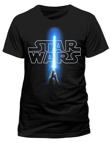 

logo & lightsaber' t-shirt - new & official wholesale tee custom environtal printed tshirt wholesale