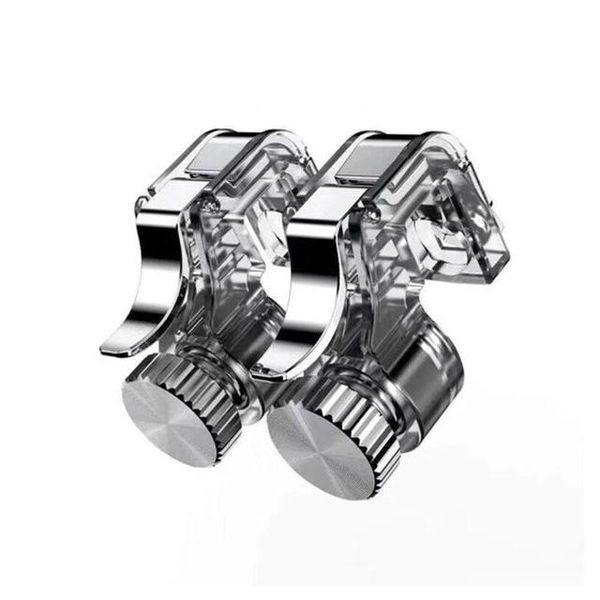 

games & accessories joysticks 2pcs smart phone gamepad joystick finger fire aim button trigger l1 r1 shooter metal key for pubg shooter