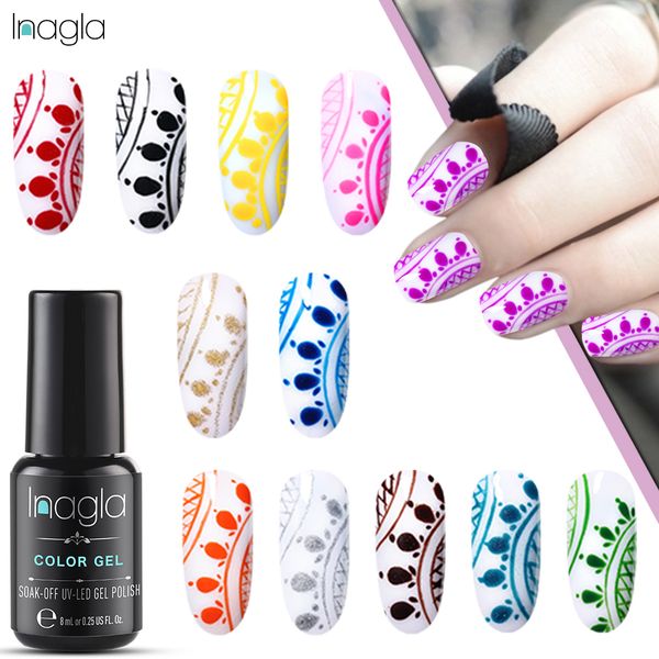 

inagla gel spider line for nails art gel polish uv colors painting nail polish spider gel lacquer 5ml base primer, Red;pink