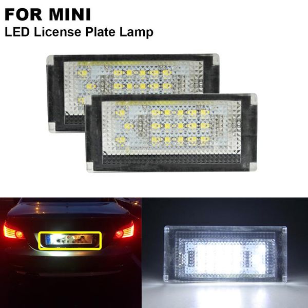 

2pcs xenon white error car led license number plate light for mini cooper r50 02-06 r52 convertible 04-06 r53 coopers 01-06