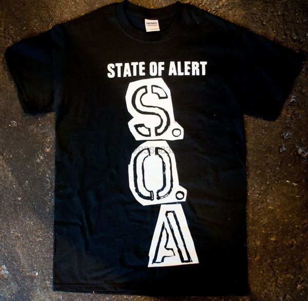 

soa - state of alert t-shirt (punk oi kbd rollins minor issue teen fugazi