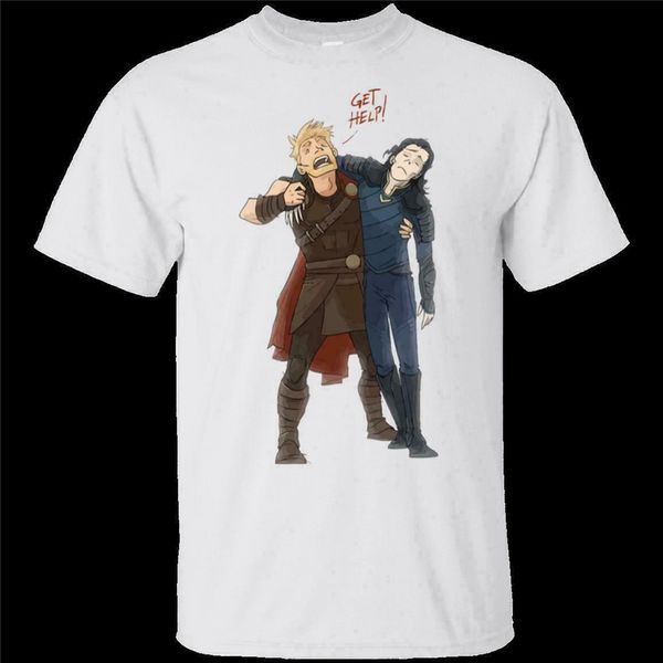 

new avenger endgame 2020 thor and loki get help men's t-shirt size s-2xl summer style tee shirt
