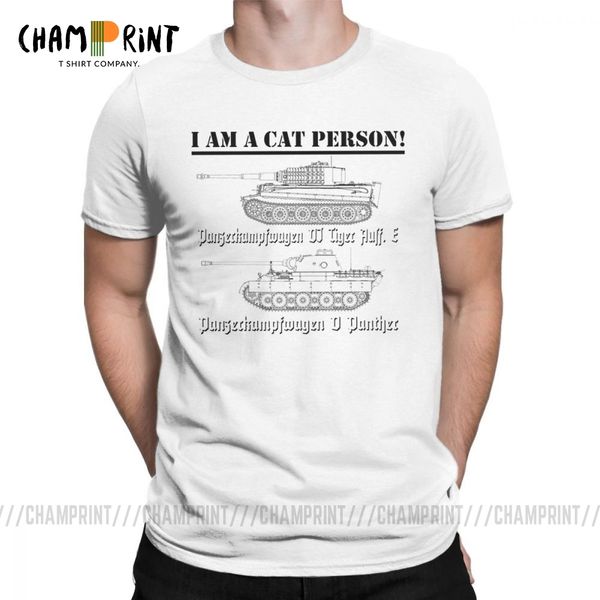 

wehrmacht i am a cat person tanks t-shirt men vintage cotton tees o neck short sleeve t shirt plus size