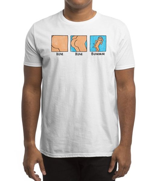 

new men casual printed t shirt bum bum bummm short sleeve t-shirts tee