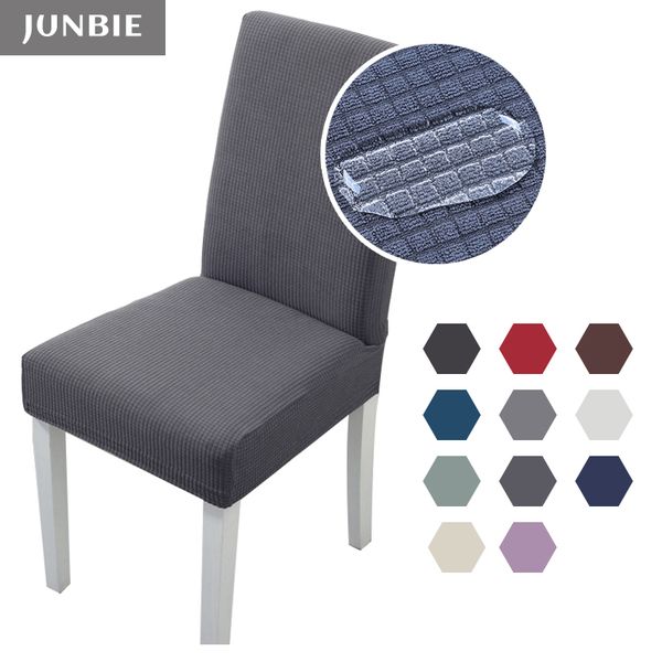 

junbie anti-dirty stretch dining room chair slipcover waterproof elastic chair cover universal spandex party l seat case