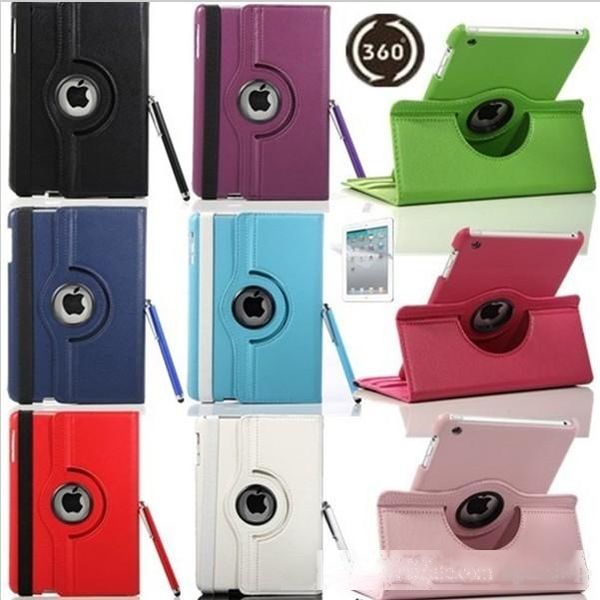 

360 rotating leather case smart cover for ipad pro 10.5 9.7 air3 air 2 3 4 5 6 7 mini 4 rotary stand