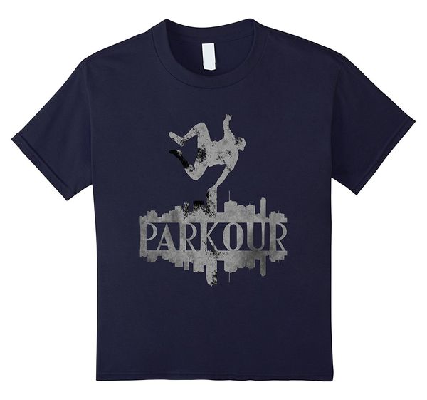 

2019 new summer cool tee shirt parkour runs the city tee unning distressed apparel cotton t-shirt