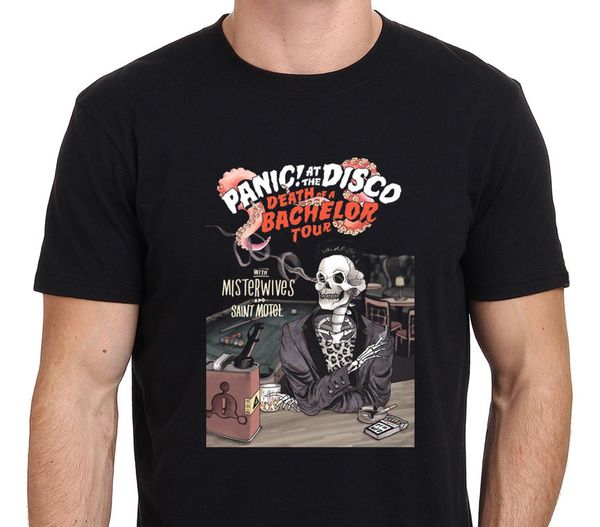 

men cotton men t-shirt panic at the disco death of a bachelor tour 2020 men t-shirt casual tee shirts
