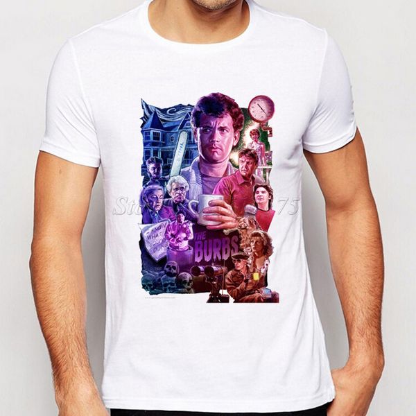 

2019 new america burbs design t shirt white customize printed short sleeve tees