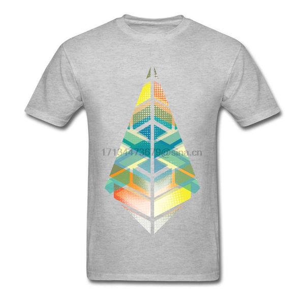 

геометрия топ футболки с коротким рукавом tee-shirt o-образным вырезом хлопок трехмерные шаблоны абстрактные изображения tshirt печати отдых