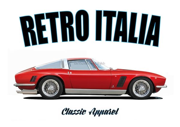

iso грифо футболку. ретро italia. classic car. supercar. обновлено. итальянский