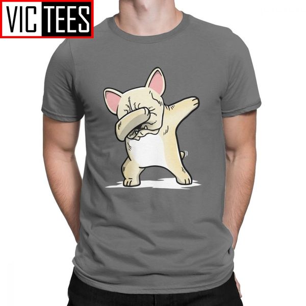 

dabbing cream french bulldog dog lover t shirt men's 100 premium cotton harajuku tees sweatshirt unique europe clothing shirt