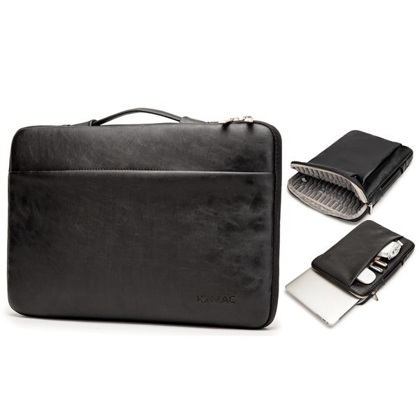 

bag protective 360° for macbook resistant 12.5 inch-13.3 inch lapkinmac case sleeve pro handle water surface 13 leather pro with awpun, Red;black