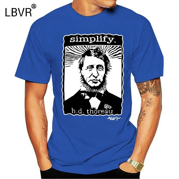 

trendy teens t shirt classic tee shirts personalized henry david thoreau pop men t shirts cotton round collar 014235