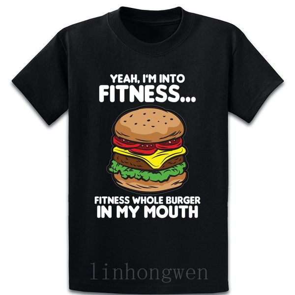 

фитнес фастфуд hamburger юмор тенниска оригинальная футболка лето печати o-neck известный стандарт юмор рубашка