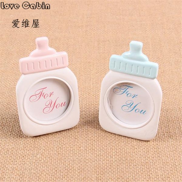 

decorative blue/pink baby bottle shape p frame home decor baby shower creative gift 12pcs