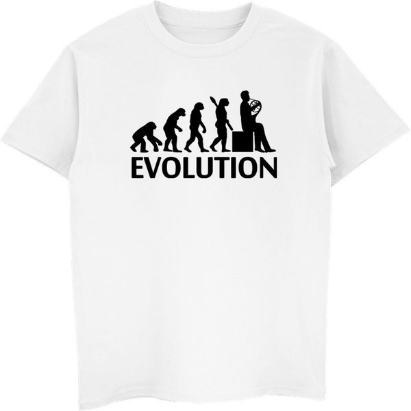 

french horn player evolution t shirts summer short sleeves cotton shirt men o-neck shirt hip hop tees streetwear