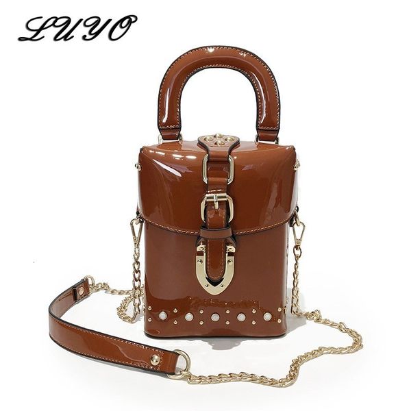 

2020 box pearl small leather chain luxury handbags women messenger bags designer bolsos mujer crossbody for female shoulder bag