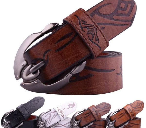 

2018 belts genuine leather for men casual pin buckle cow leather tactical wide cintura belts cinturones, Black;brown
