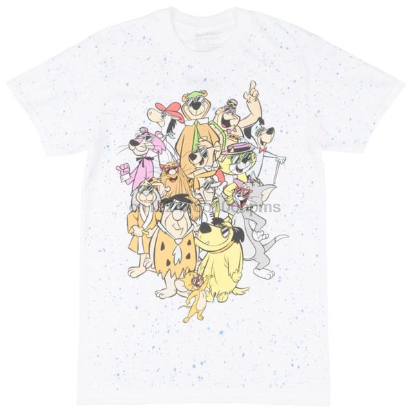 

hanna-barbera group p short sleeve retro cartoon t-shirt tee mens white