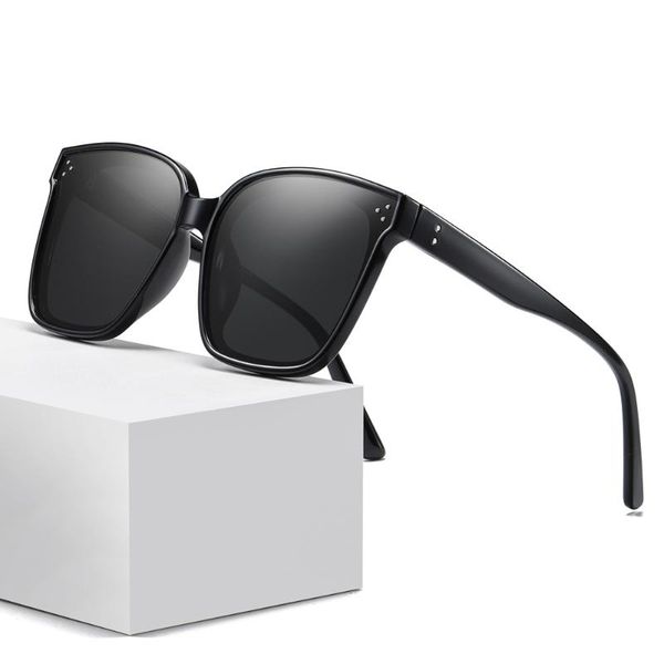 

2020 new korean fashion men's polarized sunglasses oversized square sunglasses ladies black pink sun glasses for women driving, White;black