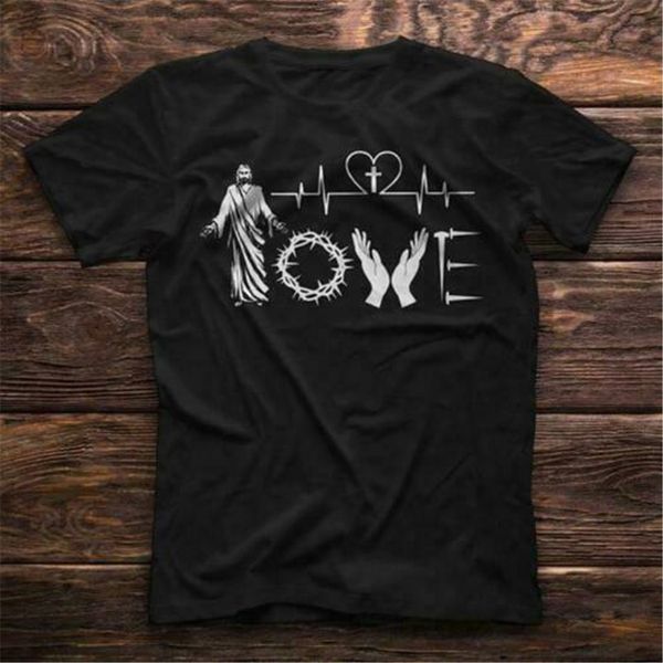 

jesus love men t-shirt cotton s-3xl basic models tee shirt