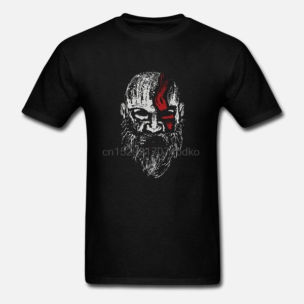 

old man kratos god of war gaming geek black t-shirt men t shirts