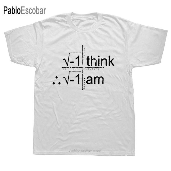 

summer style fashion i think therefore i am math t-shirt brand clothing men t shirt cotton short sleeve