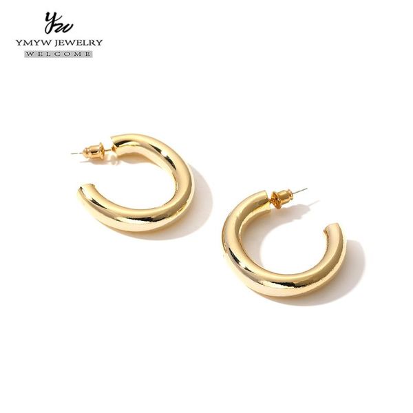 

hoop & huggie ymyw charm metal ear ring simple geometric hollow earrings for women party gift jewelry boucle d'oreille femme 2021, Golden;silver