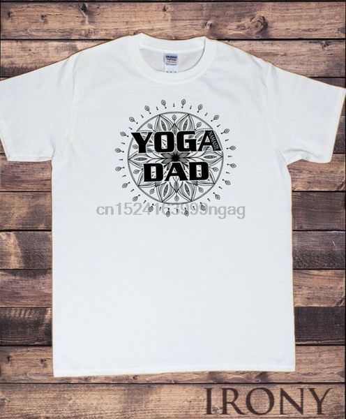 

men's tee 'yoga dad' namaste meditation yoga slogan flower art ts1189