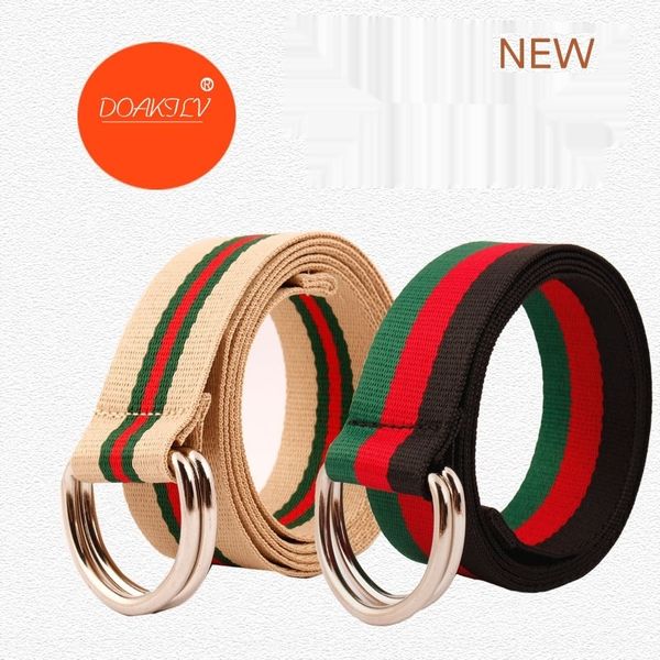 

rainbow double ring fashion casual cool striped student striped student rainbow double ringbelt fashion casual cool belt zp0y9, Black;brown