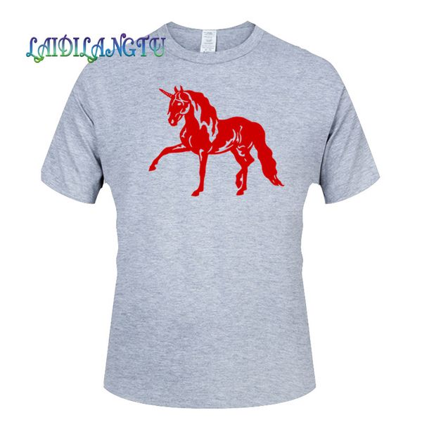 

100% cotton fashion t shirts hipster tee unicorn o-neck men short cotton shirts