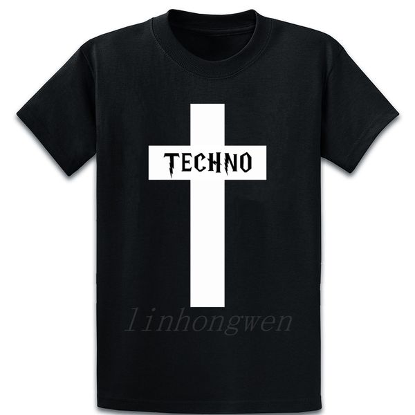 

techno crosses t shirt tee shirt crazy o-neck designer novelty funny casual basic solid summer shirt