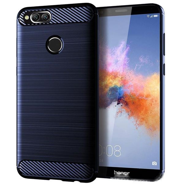 

for huawei mate se power phone case brushed carbon fiber texture soft tpu phone case protective back cover