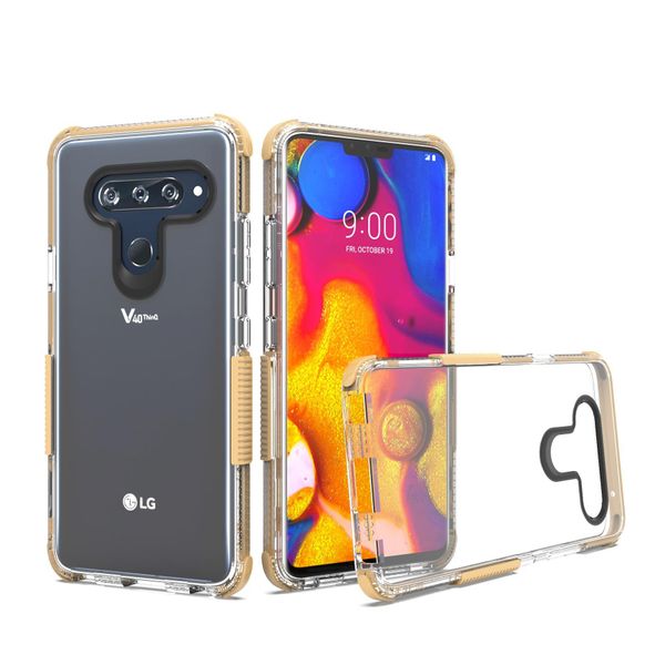 

for lg v40 motorola moto g7 coolpad legacy crystal clear double color tpu case shock absorption flexible back cover shell oppbag