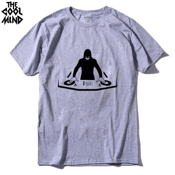 

coolmind mu0213a вскользь 100% хлопок o шея cool dj напечатанных мужчин майка с коротким рукавом случайно music series мужчин футболки