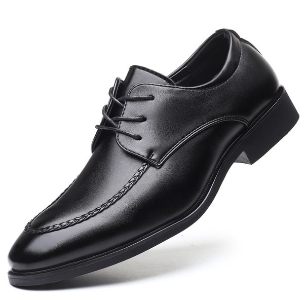 

dress shoes men 2021 spring office footwear brand business man formal, Black