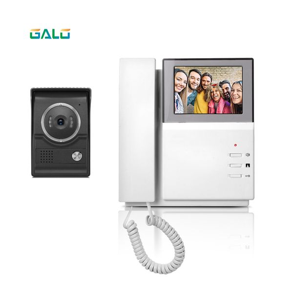 

video door phones 4.3inch tft-lcd color phone doorbell intercom system indoor monitor screen doorphone for home 25 ringtone