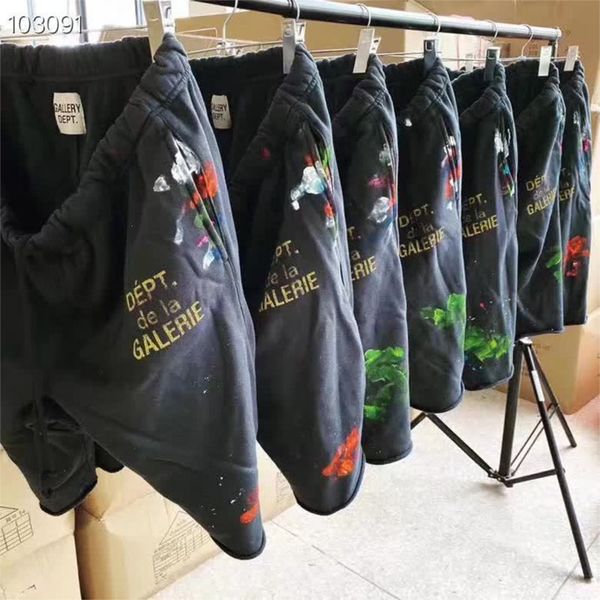 

summer casual graffiti gallery dept beach shorts men women manual splash ink gallery dept shorts vintage breechcloth, White;black