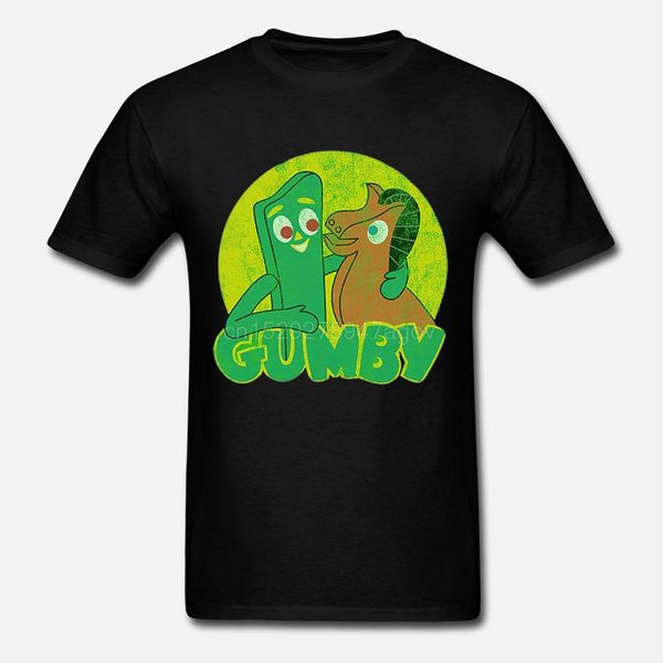 

100% хлопок o-образный вырез на заказ печатного tshirt мужчин майка gumby! - gumby женщины t-shirt
