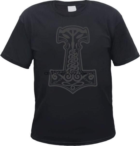 

thorshammer mjolnir herren t-shirt - schwarzer aufdruck