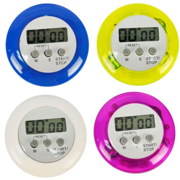 Novità Timer da cucina digitale Cooking Helper Mini LCD digitale a forma rotonda Timer elettronico per il conto alla rovescia