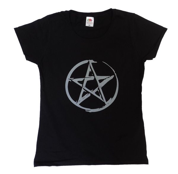 

pentacle pentagram wicca wiccan pagan womens halloween t shirt