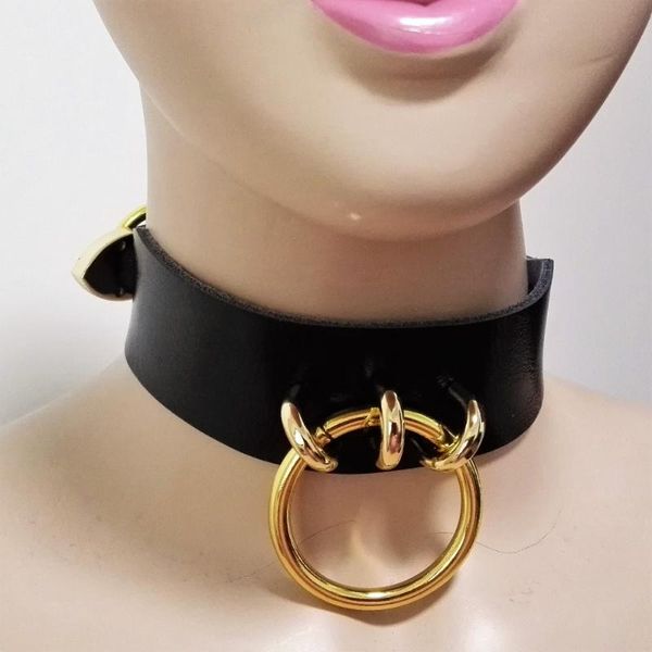 

harajuku 100% ручная работа sexy o-round collar punk rock gothic choker ожерелье пояс крутящих-gold-цвет цвета бесплатная доставка, Golden;silver