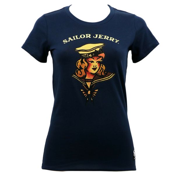 

sailor jerry татуировки корабль mate sailor девочка юниоры navy t-shirt s-xl new