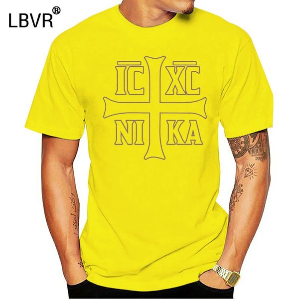 

summer orthodox christogram ic xc nika gift tshirt men humorous men tee shirt 2020 plus size s-5xl